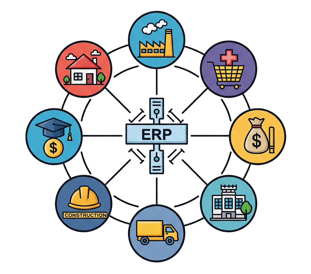 مخطط قطاعات ERP+